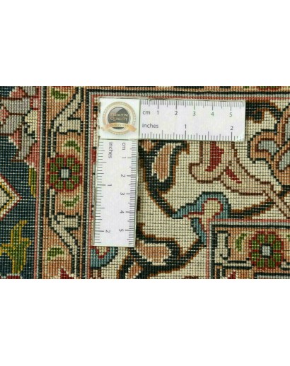 Tappeto Tabriz 50 Raj Persia marrone giallo 302x397