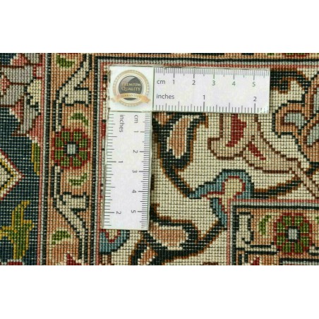 Tappeto Tabriz 50 Raj Persia marrone giallo 302x397