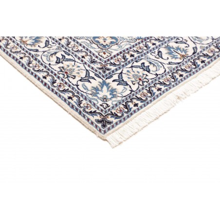 Tappeto Nain Kashmar Persia bianco grigio 145x203