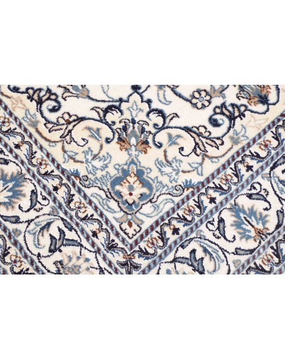 Tappeto Nain Kashmar Persia bianco grigio 145x203