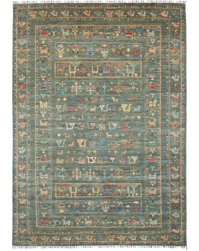 Tappeto Rubin Pakistan bianco azzurro 168x238