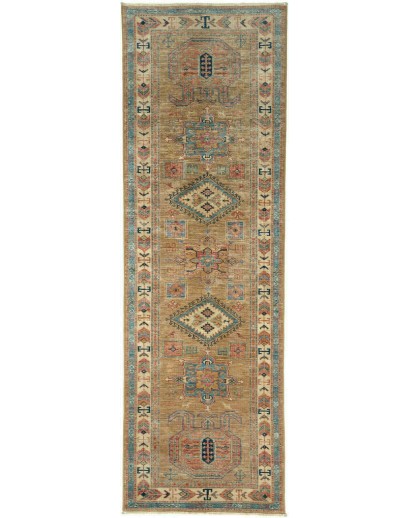 Tappeto Kazak Fine Pakistan bianco 76x249
