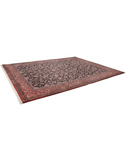 Tappeto Bidjar con seta Persia grigio rosso 305x399