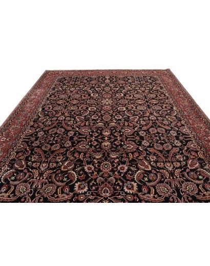 Tappeto Bidjar con seta Persia grigio rosso 305x399