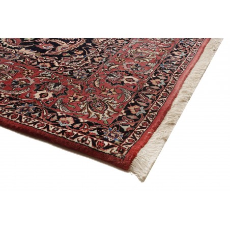 Tappeto Bidjar con seta Persia grigio rosso 305x399