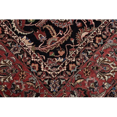 Tappeto Bidjar con seta Persia grigio rosso 305x399