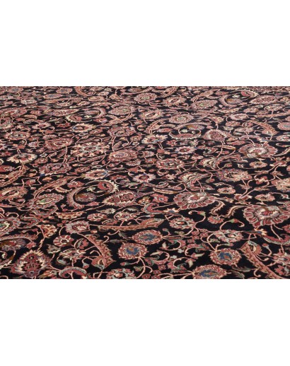 Tappeto Bidjar con seta Persia grigio rosso 305x399
