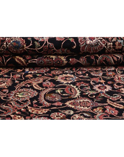 Tappeto Bidjar con seta Persia grigio rosso 305x399