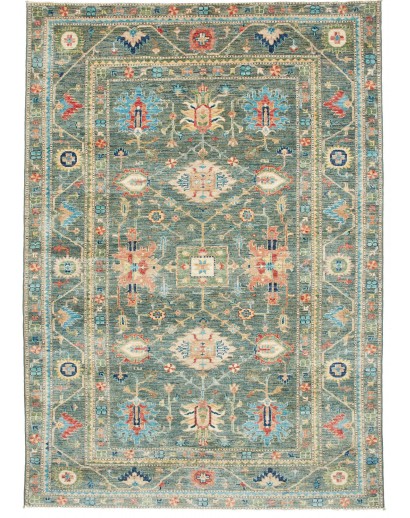 Tappeto Kazak Fine Pakistan azzurro giallo 169x237