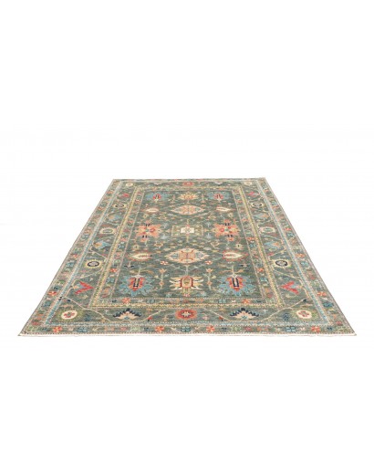 Tappeto Kazak Fine Pakistan azzurro giallo 169x237