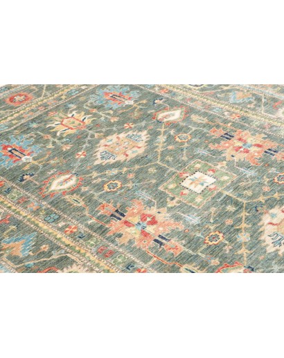 Tappeto Kazak Fine Pakistan azzurro giallo 169x237