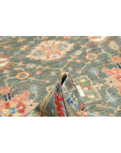 Tappeto Kazak Fine Pakistan azzurro giallo 169x237