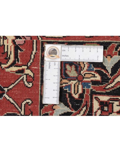 Tappeto Bidjar con seta Persia grigio rosso 305x399