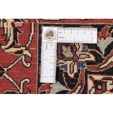 Tappeto Bidjar con seta Persia grigio rosso 305x399