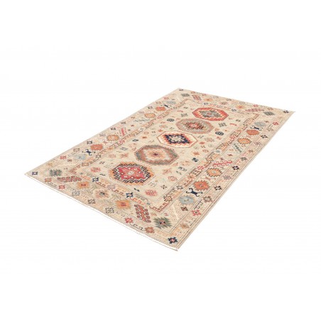 Tappeto Kazak Fine Pakistan giallo grigio 124x187