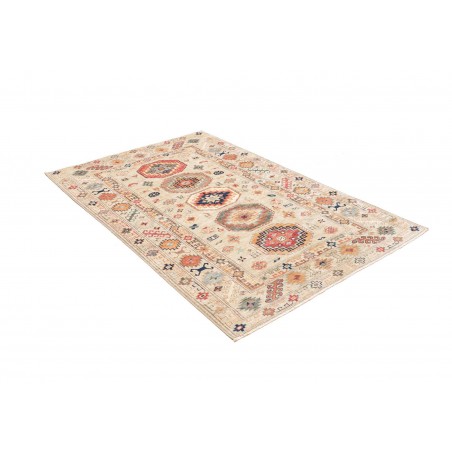 Tappeto Kazak Fine Pakistan giallo grigio 124x187