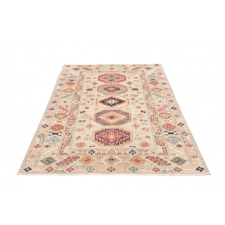 Tappeto Kazak Fine Pakistan giallo grigio 124x187