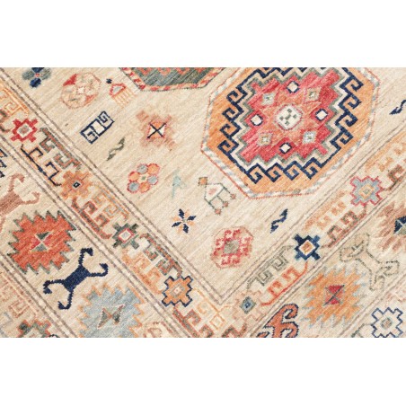 Tappeto Kazak Fine Pakistan giallo grigio 124x187