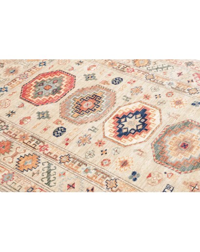 Tappeto Kazak Fine Pakistan giallo grigio 124x187