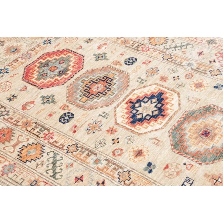 Tappeto Kazak Fine Pakistan giallo grigio 124x187