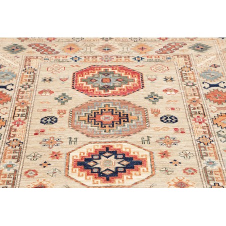 Tappeto Kazak Fine Pakistan giallo grigio 124x187