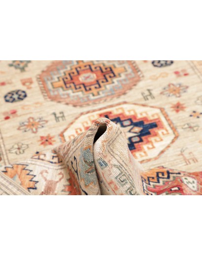 Tappeto Kazak Fine Pakistan giallo grigio 124x187