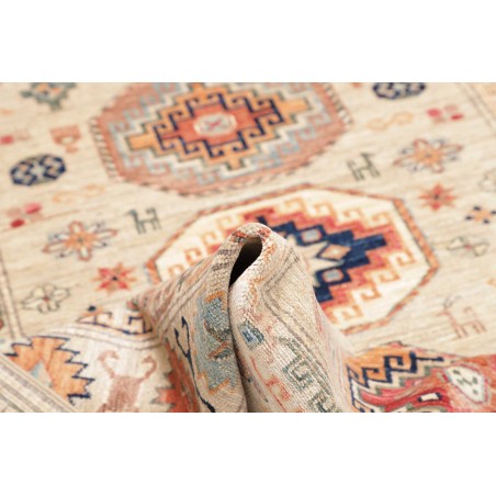 Tappeto Kazak Fine Pakistan giallo grigio 124x187
