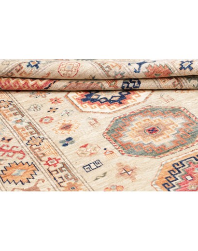Tappeto Kazak Fine Pakistan giallo grigio 124x187