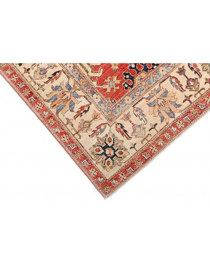 Tappeto Kazak Fine Pakistan marrone rosso 202x307