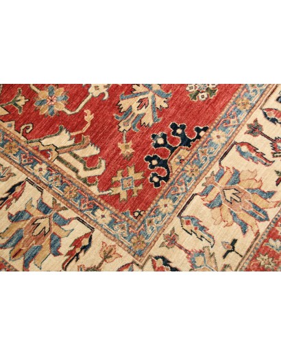 Tappeto Kazak Fine Pakistan marrone rosso 202x307