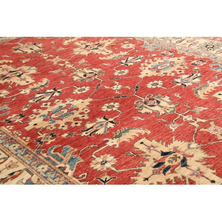 Tappeto Kazak Fine Pakistan marrone rosso 202x307