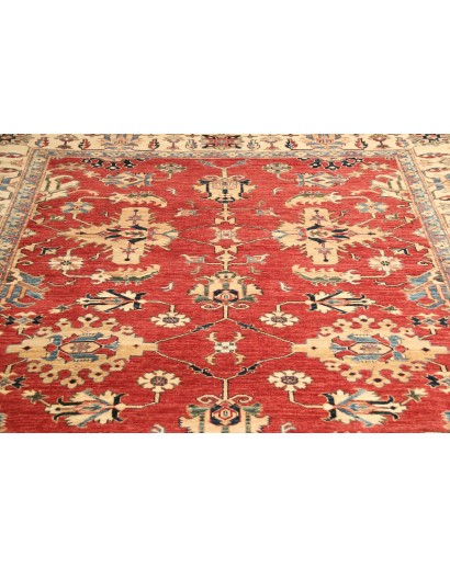 Tappeto Kazak Fine Pakistan marrone rosso 202x307