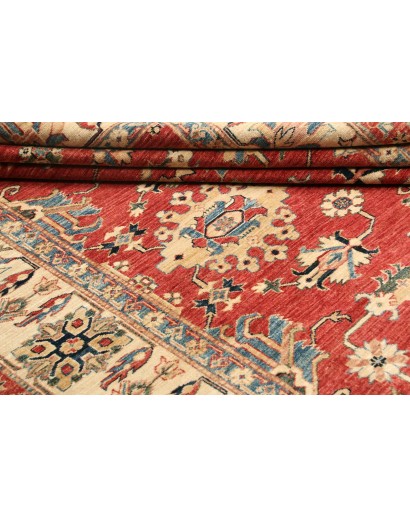 Tappeto Kazak Fine Pakistan marrone rosso 202x307