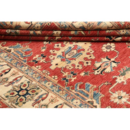 Tappeto Kazak Fine Pakistan marrone rosso 202x307