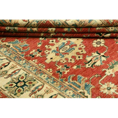 Tappeto Kazak Fine Pakistan marrone rosso 202x307