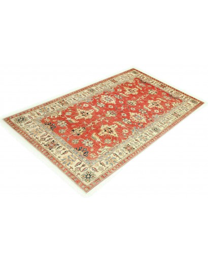 Tappeto Kazak Fine Pakistan marrone rosso 202x307