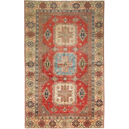 Tappeto Kazak Fine Pakistan marrone grigio 155x246