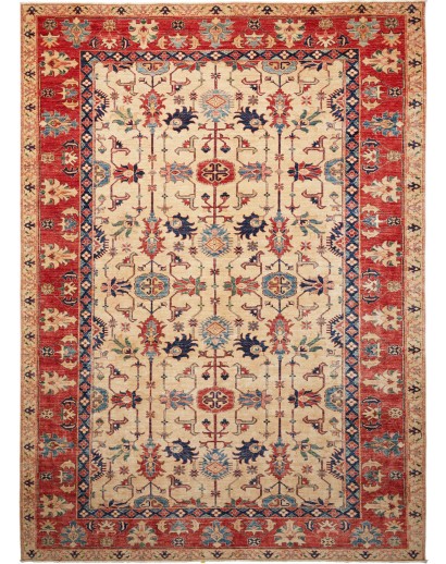 Tappeto Kazak Fine Pakistan marrone grigio 272x372