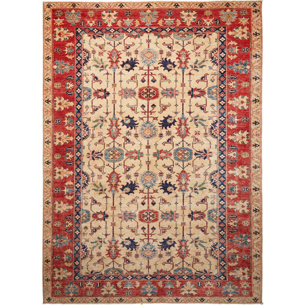 Tappeto Kazak Fine Pakistan marrone grigio 272x372