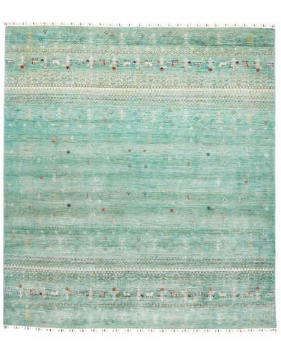 Tappeto Siva Pakistan azzurro bianco 249x275