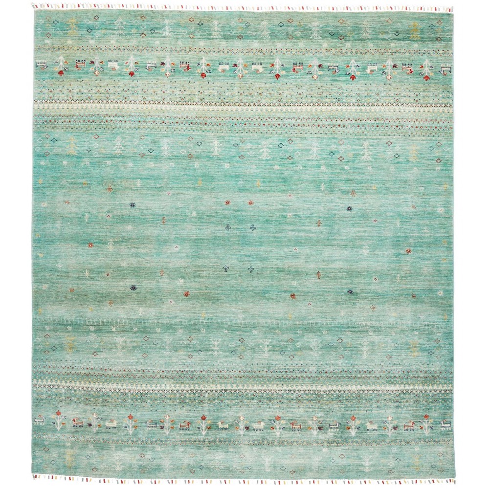 Tappeto Siva Pakistan azzurro bianco 249x275