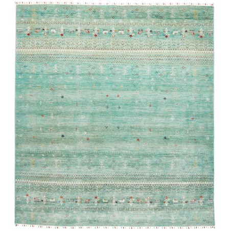 Tappeto Siva Pakistan azzurro bianco 249x275