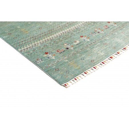 Tappeto Siva Pakistan azzurro bianco 249x275