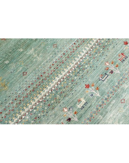 Tappeto Siva Pakistan azzurro bianco 249x275