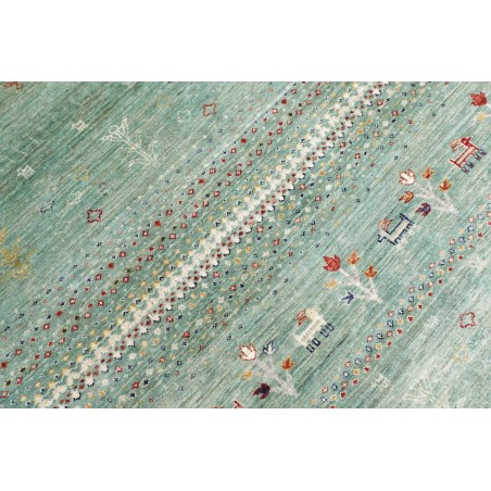 Tappeto Siva Pakistan azzurro bianco 249x275