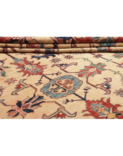 Tappeto Kazak Fine Pakistan marrone grigio 272x372