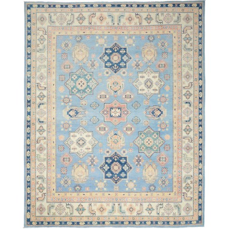 Tappeto Kazak Afghanistan beige azzurro 238x304
