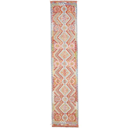 Tappeto Kilim Afghanistan beige marrone 82x390