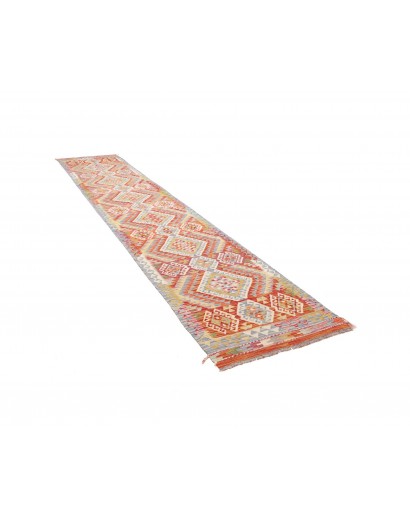 Tappeto Kilim Afghanistan beige marrone 82x390