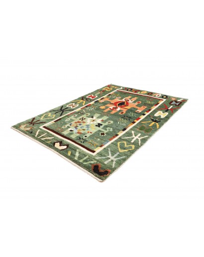Tappeto verde bianco 177x243